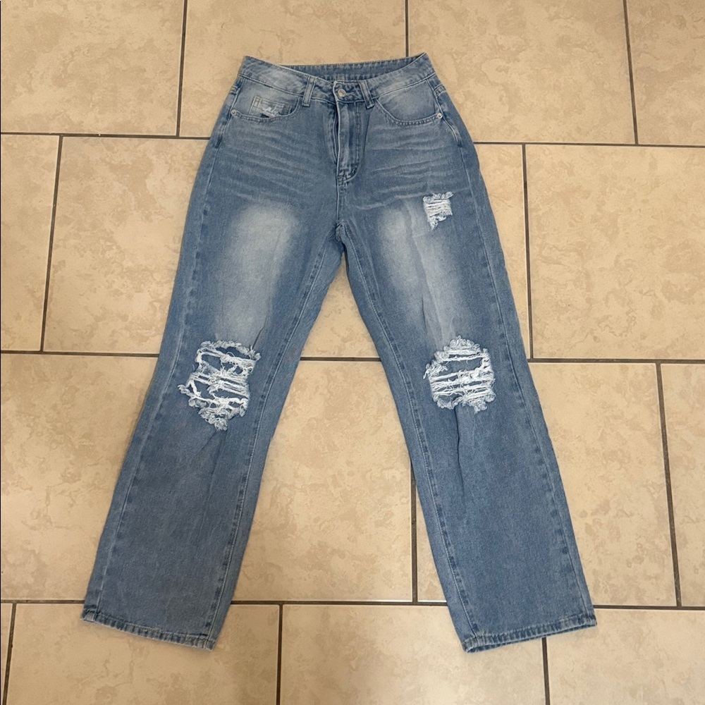 SHEIN Distressed Blue Women's Jeans
